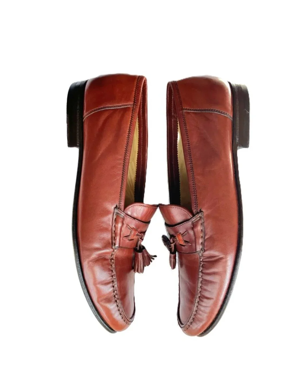 Santoni Men’s Brown Leather Tassel Loafers | Size 11.5 D | Made in Italy